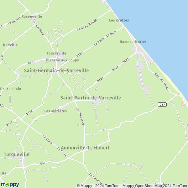 La carte pour la ville de Saint-Martin-de-Varreville 50480