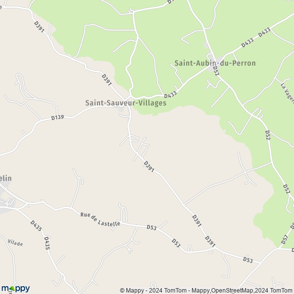 La carte pour la ville de Saint-Michel-de-la-Pierre, 50490 Saint-Sauveur-Villages