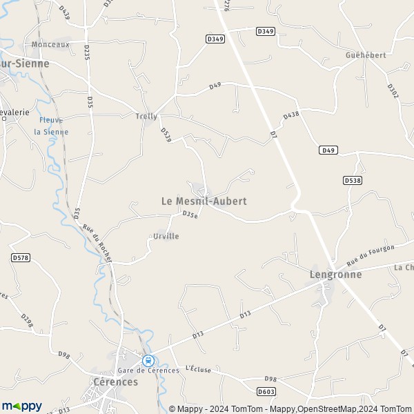 La carte pour la ville de Le Mesnil-Aubert 50510
