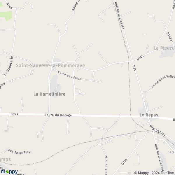 La carte pour la ville de Saint-Sauveur-la-Pommeraye 50510