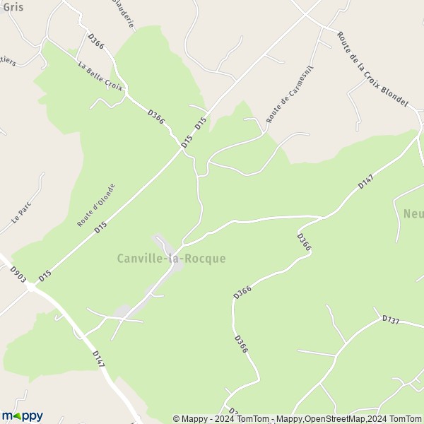 La carte pour la ville de Canville-la-Rocque 50580