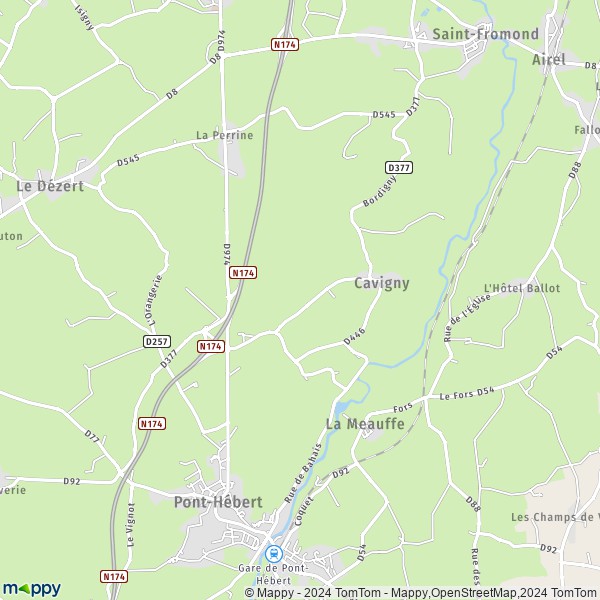 La carte pour la ville de Cavigny 50620