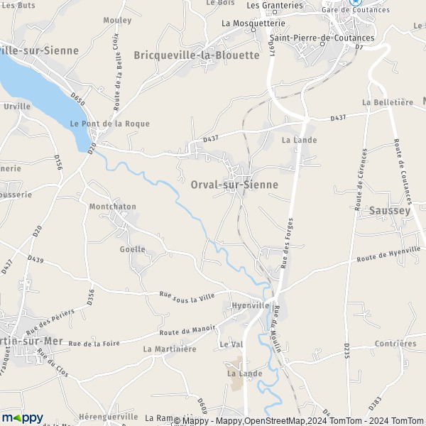 La carte pour la ville de Montchaton, 50660 Orval-sur-Sienne