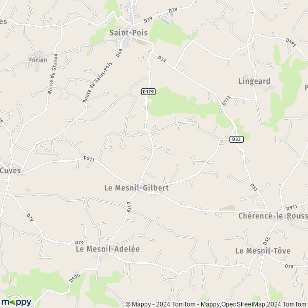La carte pour la ville de Le Mesnil-Gilbert 50670