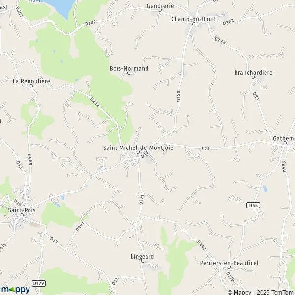 Plan SaintMicheldeMontjoie carte de SaintMicheldeMontjoie