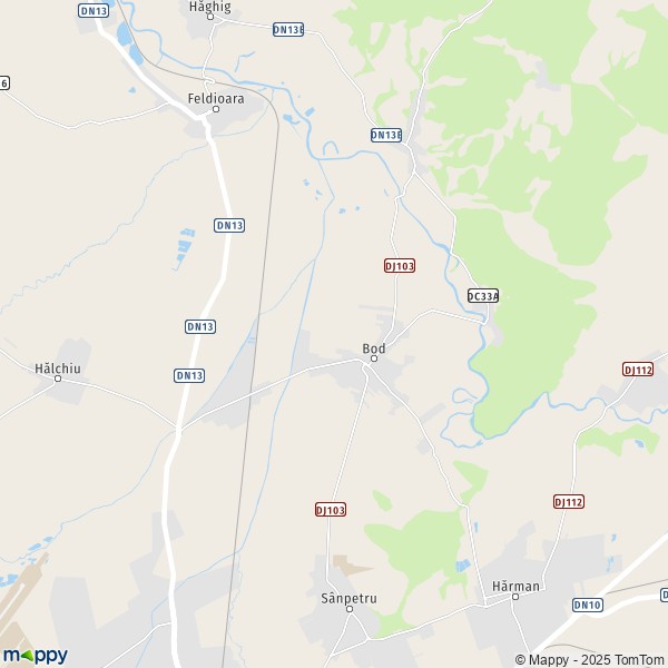 La carte pour la ville de Bod 507015-507020