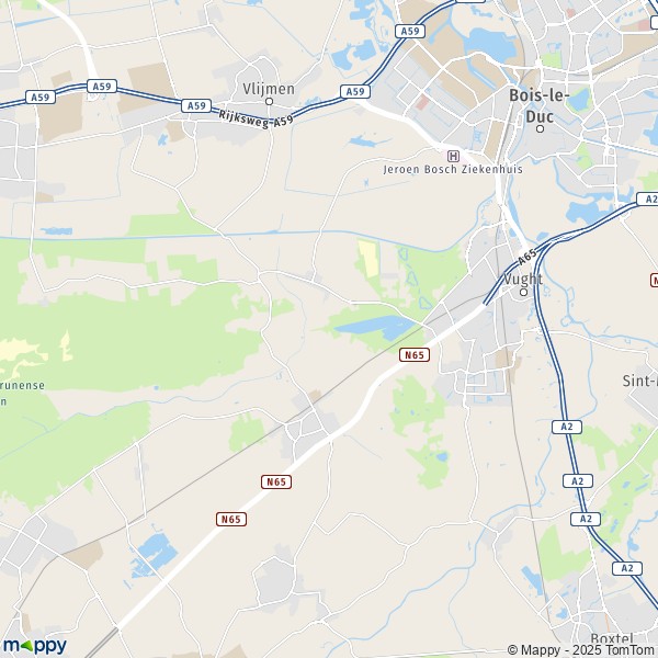 La carte pour la ville de Vught 5074-5296