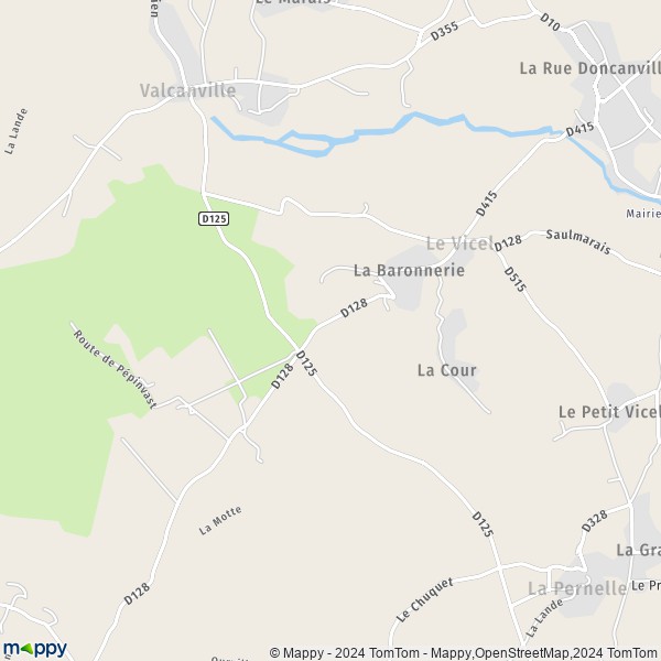 La carte pour la ville de Le Vicel 50760
