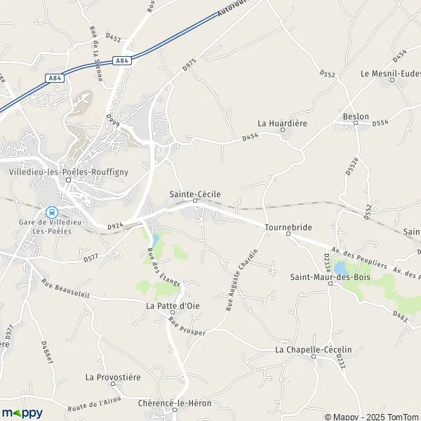 Plan SainteCécile carte de SainteCécile (50800) et infos pratiques