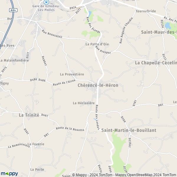 La carte pour la ville de Chérencé-le-Héron 50800