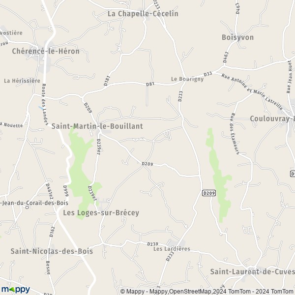 La carte pour la ville de Saint-Martin-le-Bouillant 50800