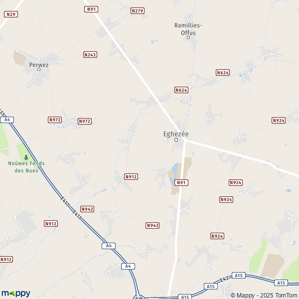La carte pour la ville de 5081-5310 Eghezée