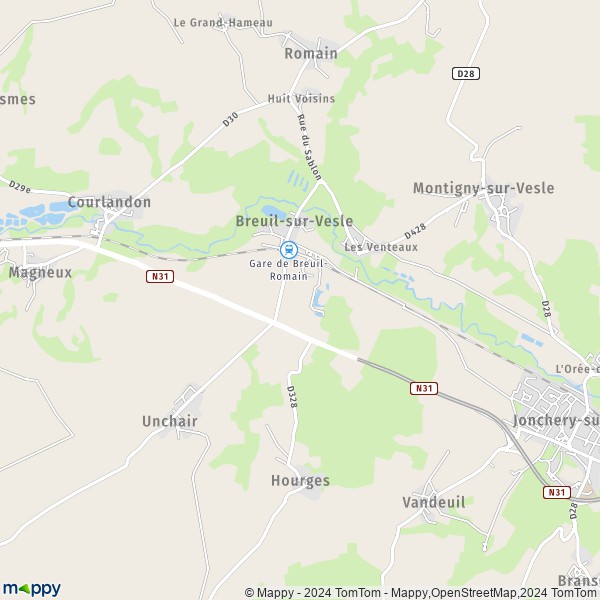La carte pour la ville de Breuil-sur-Vesle 51140