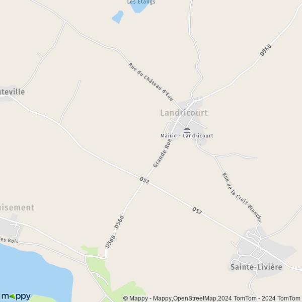La carte pour la ville de Landricourt 51290