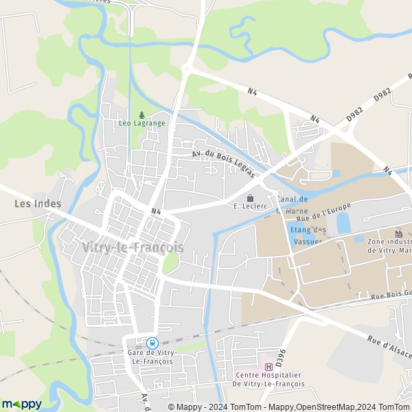 La carte pour la ville de Vitry-le-François 51300