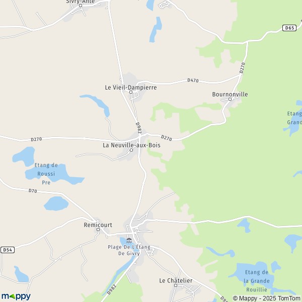 La carte pour la ville de La Neuville-aux-Bois 51330