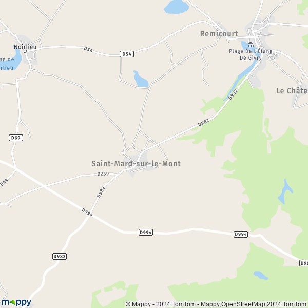 La carte pour la ville de Saint-Mard-sur-le-Mont 51330