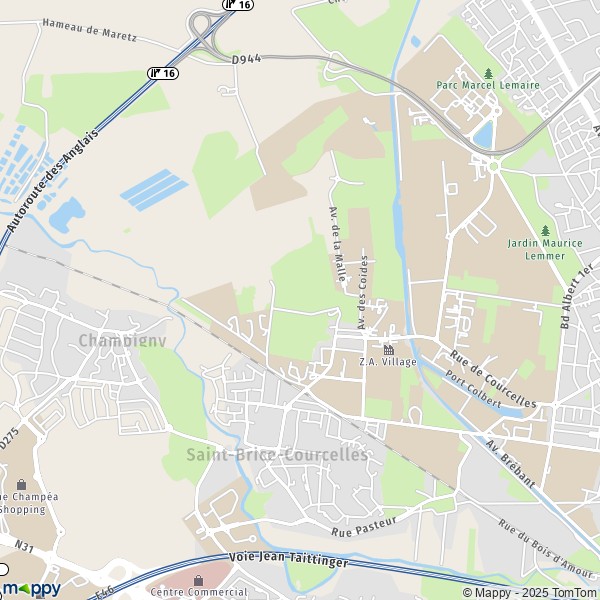 La carte pour la ville de Saint-Brice-Courcelles 51370