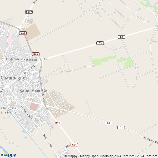 La carte pour la ville de Saint-Memmie 51470
