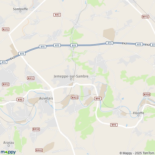 La carte pour la ville de 5190 Jemeppe-sur-Sambre