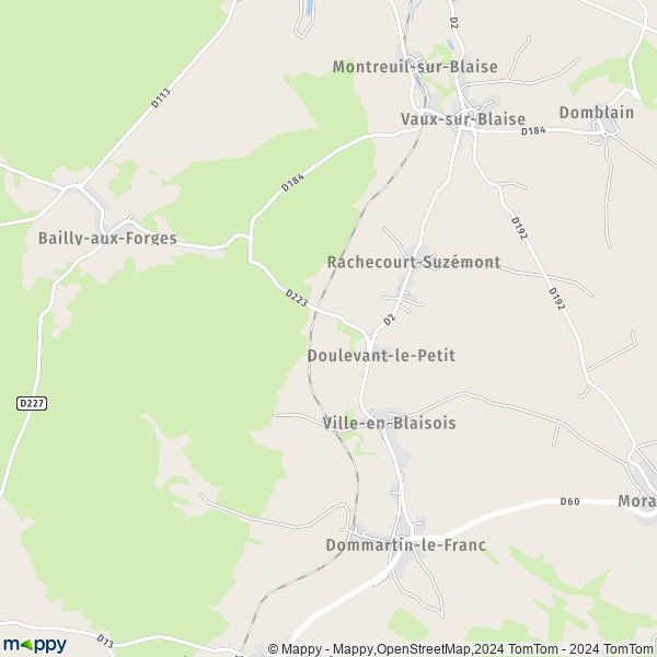 La carte pour la ville de Doulevant-le-Petit 52130