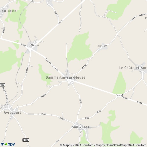 La carte pour la ville de Dammartin-sur-Meuse 52140