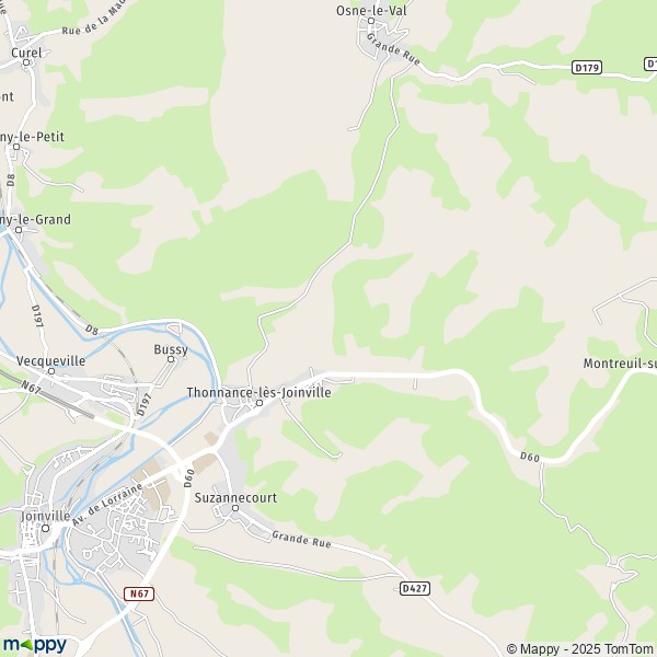 La carte pour la ville de Thonnance-lès-Joinville 52300