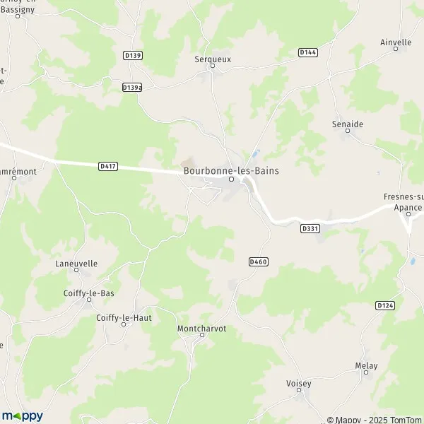 Plan bourbonne-les-bains carte bourbonne-les-bains  52400 