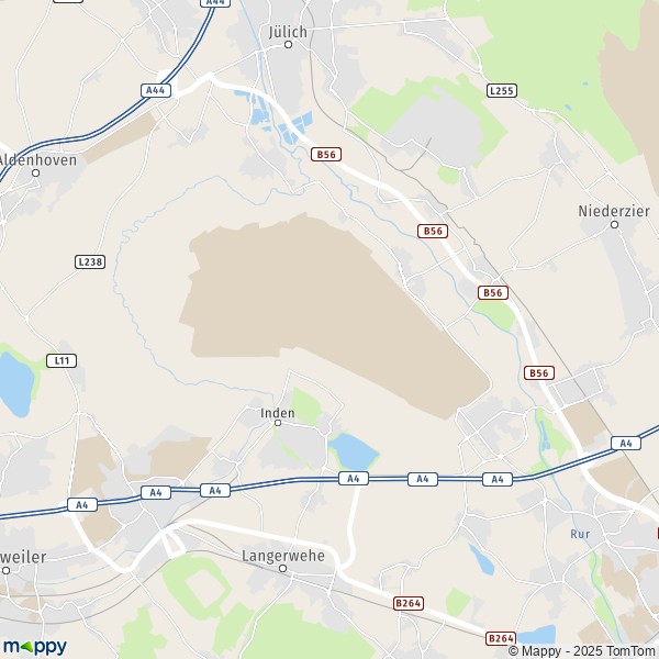 La carte pour la ville de 52459 Inden