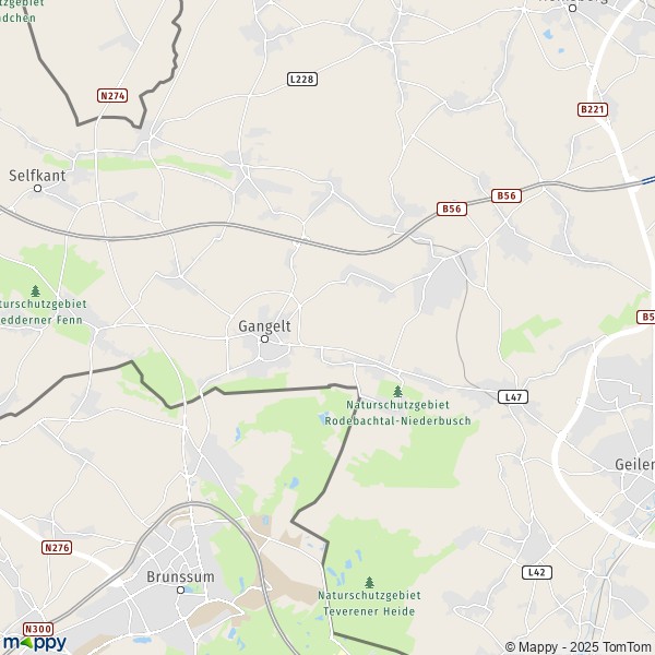 La carte pour la ville de 52538 Gangelt