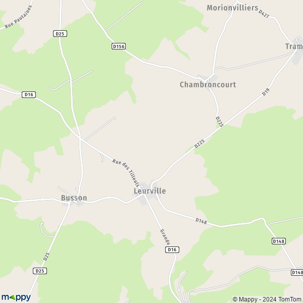 La carte pour la ville de Leurville 52700