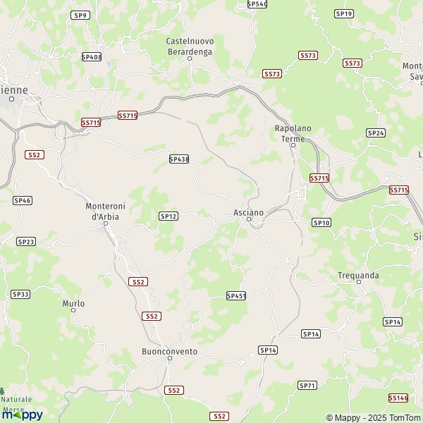 La carte pour la ville de Asciano 53041