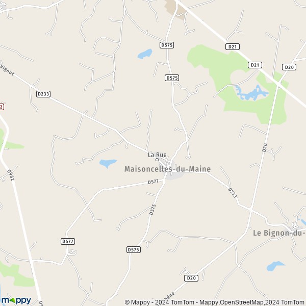 La carte pour la ville de Maisoncelles-du-Maine 53170