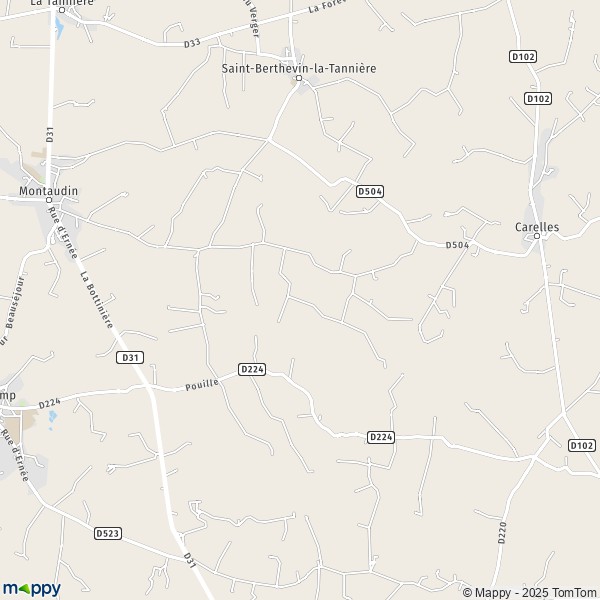 Carte La Rue André, 53220 Montaudin
