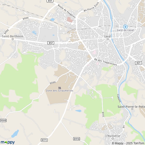 Carte Z.I. de la Croix des Landes, 53940 Saint-Berthevin
