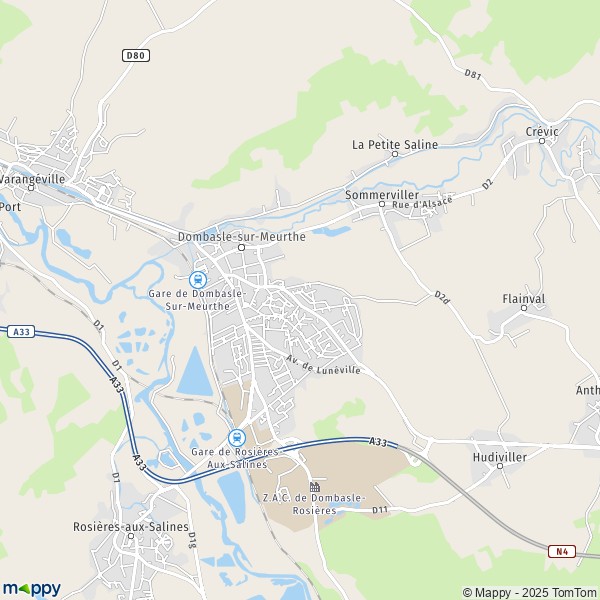 Plan Dombasle-sur-Meurthe carte Dombasle-sur-Meurthe  54110 