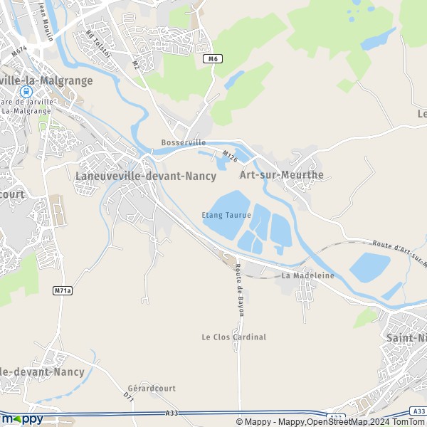 La carte pour la ville de Laneuveville-devant-Nancy 54410