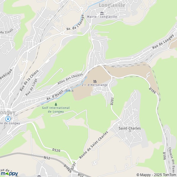 Plan Herserange carte Herserange  54440  infos pratiques