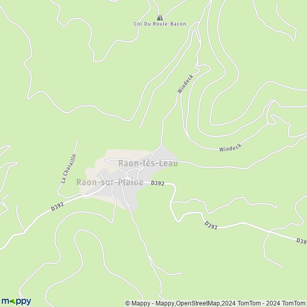 La carte pour la ville de Raon-lès-Leau 54540
