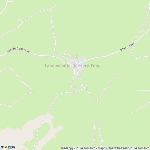 La carte pour la ville de Laneuveville-derrière-Foug 54570
