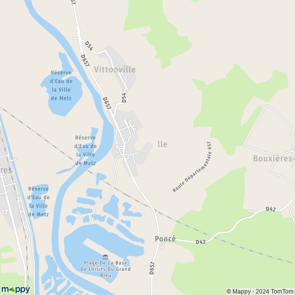 La carte pour la ville de Champey-sur-Moselle 54700