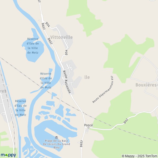 La carte pour la ville de Champey-sur-Moselle 54700