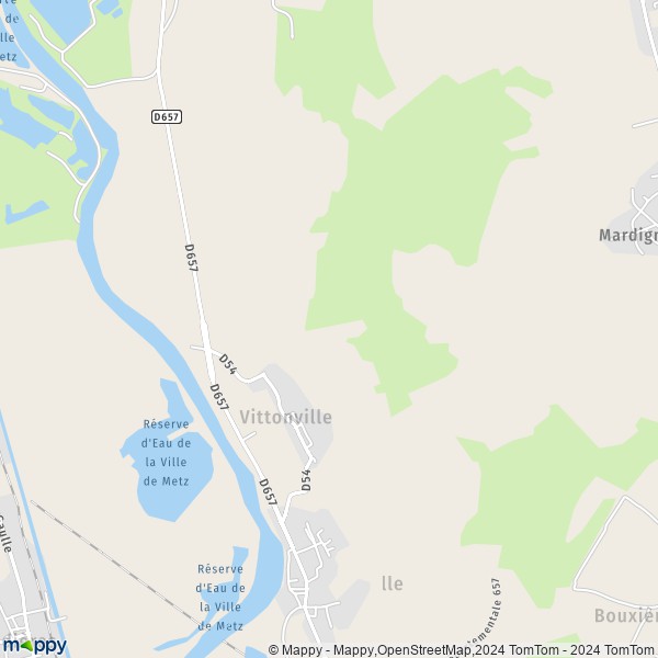 La carte pour la ville de Vittonville 54700