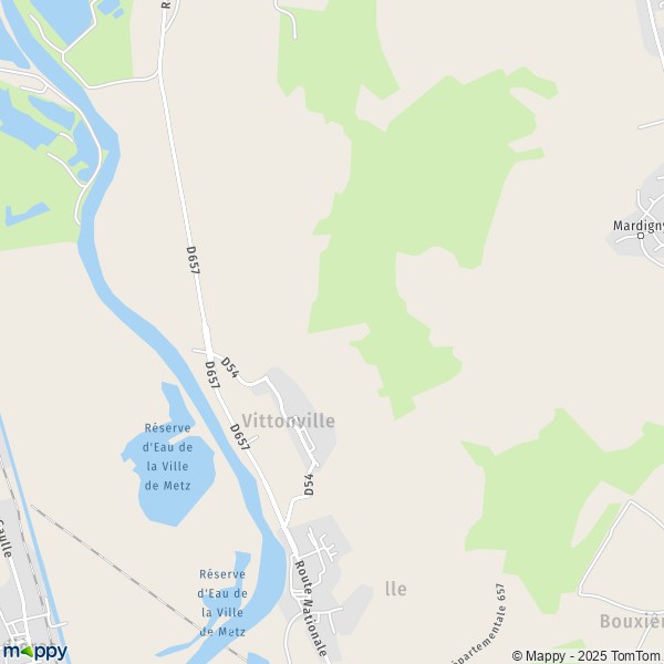 La carte pour la ville de Vittonville 54700