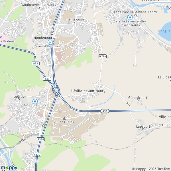 La carte pour la ville de Fléville-devant-Nancy 54710