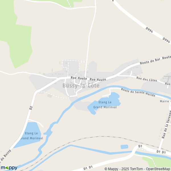 Carte Bussy-la-Côte, 55000 Val-d'Ornain