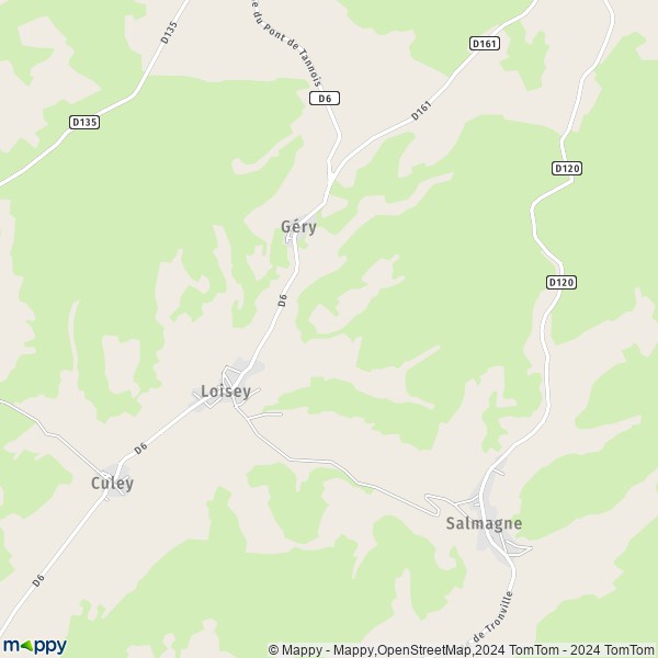 La carte pour la ville de Loisey 55000