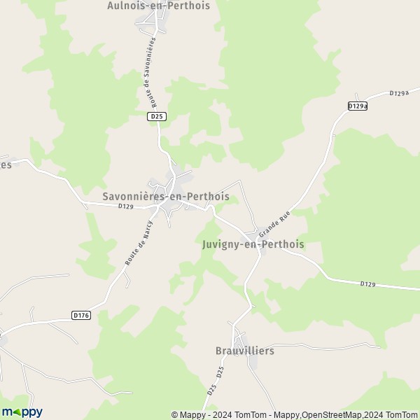 La carte pour la ville de Savonnières-en-Perthois 55170