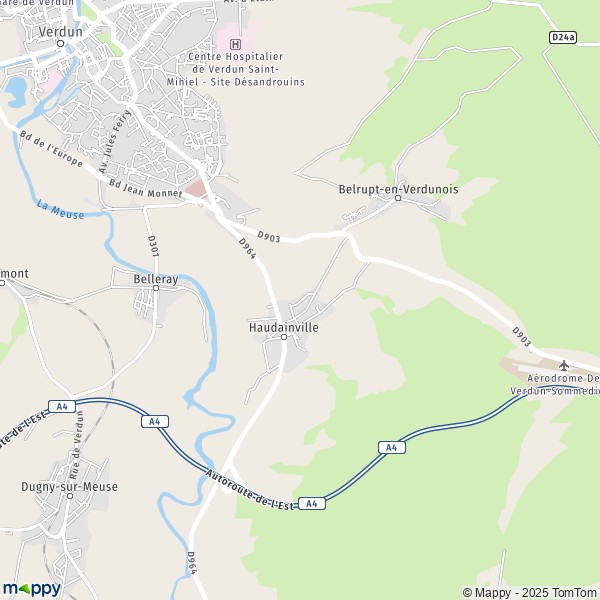Carte Z.A.E. de la Louvière, 55200 Commercy