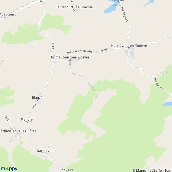 Plan GrimaucourtenWoëvre carte de GrimaucourtenWoëvre (55400) et